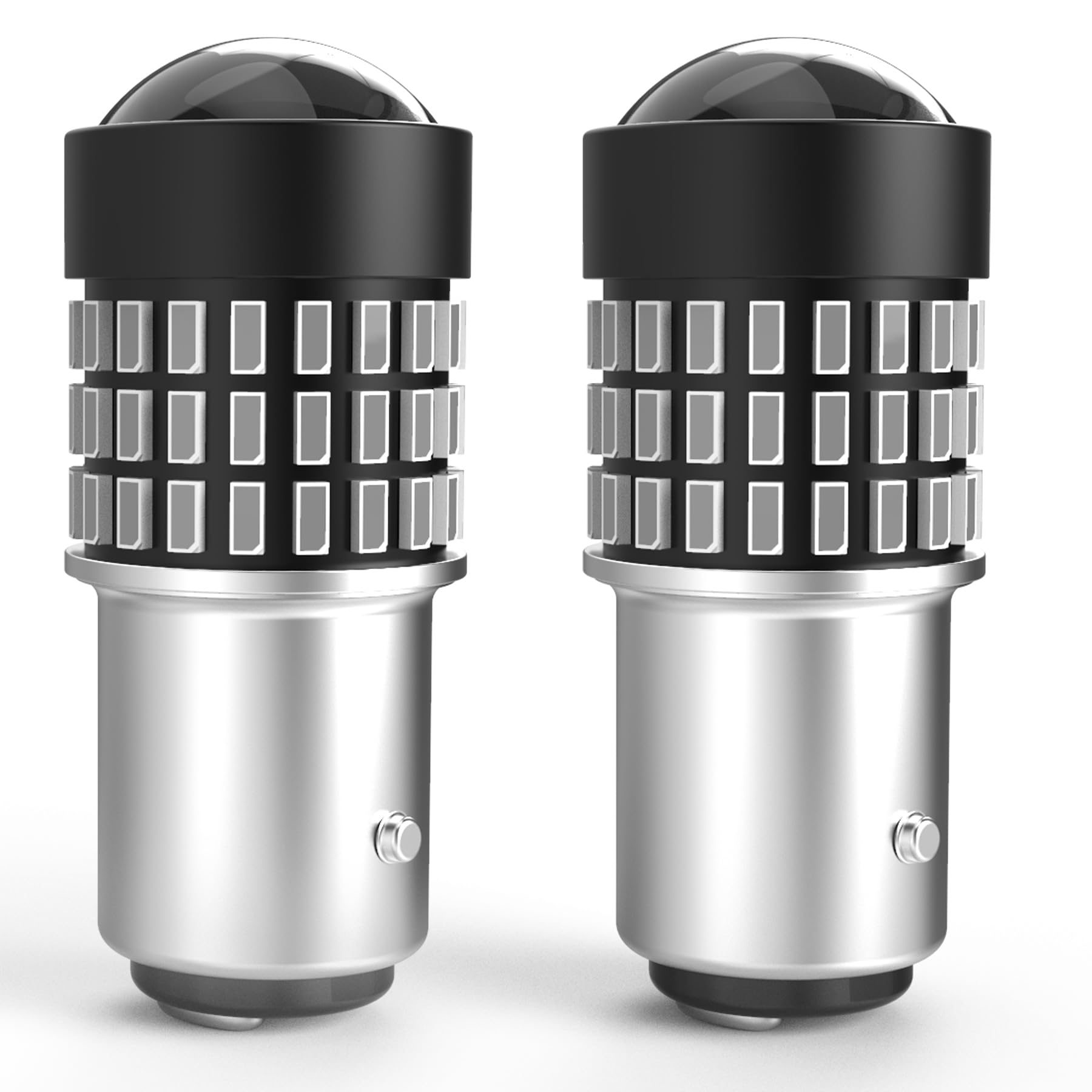 1157 BAY15D LED Bulbs - 1800LM Super Bright 3014 SMD Chipsets with Lens Projector - Red Backup Lights, Tail Lights, Brake Lights, Reverse Lights - 12-24V Compatible (Pack of 2) - Perfect for Cars, Trucks, SUVs, Motorcycles & Trailers