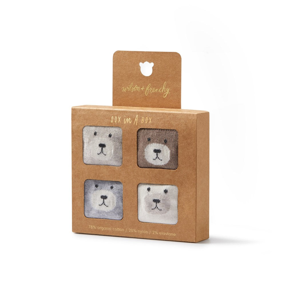 Organic Baby Socks 4-Pack - Soft Unisex Cotton Socks for Newborns & Infants - Perfect for Daily Wear, Playtime & Photo Shoots