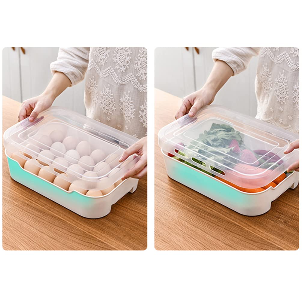 24-Pack Egg Container - Durable Egg Tray & Holder for Fresh Eggs - Perfect for Refrigerator Storage, Farm Fresh Eggs & Kitchen Organization