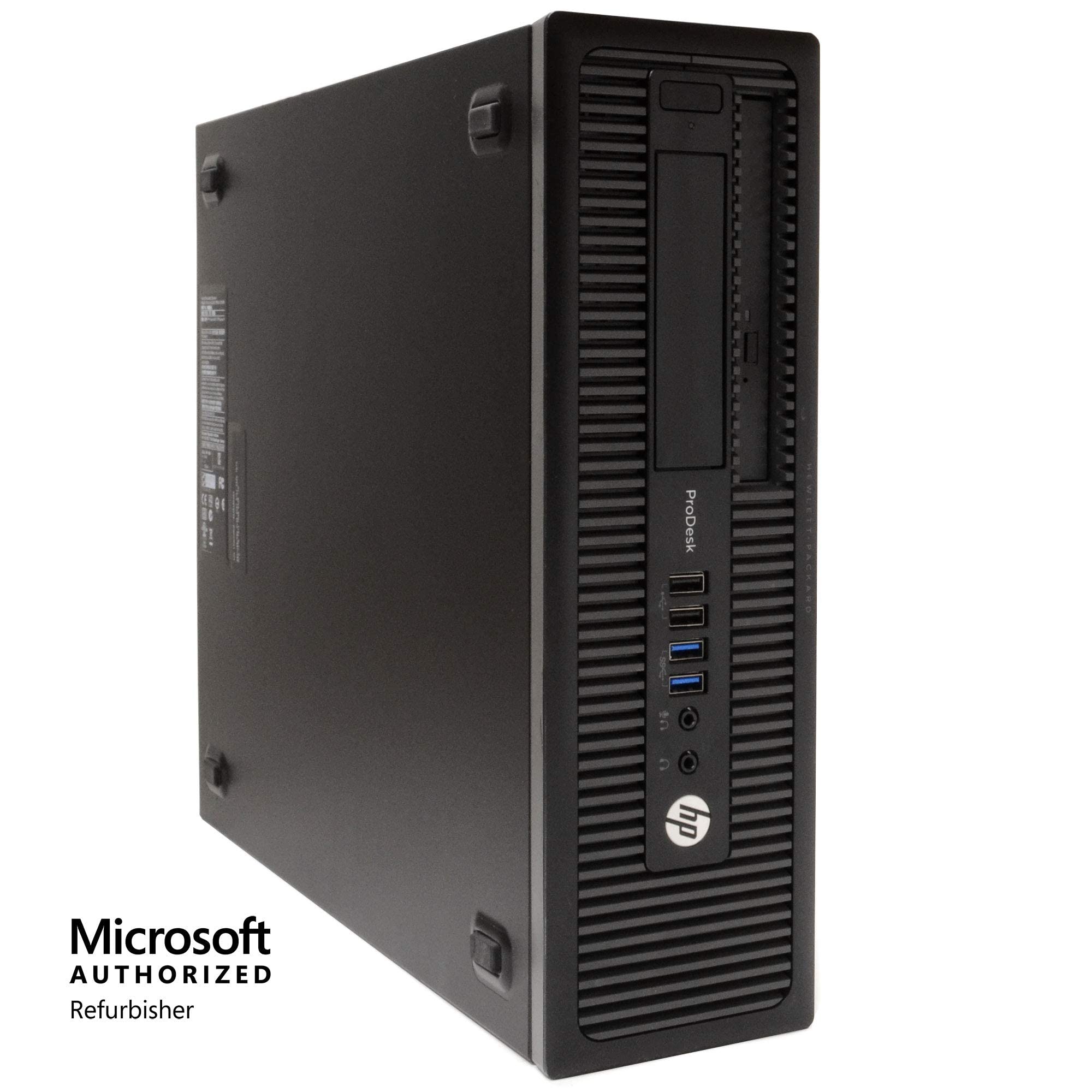 Renewed HP ProDesk 600G1 SFF Desktop Computer - Intel Quad Core i5 3.2GHz, 8GB DDR3 RAM, 500GB HDD, Win 10 Pro | Includes 24in Monitor & RGB Keyboard/Mouse | Perfect for Home Office, Business Workstations & Gaming Setups