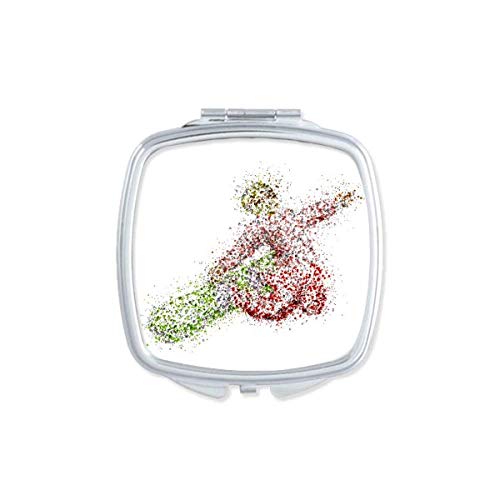 DIYthinker Winter Sports Skateboard Watercolor Design Portable Double-Sided Compact Mirror - Perfect for Makeup, Travel & Skateboard Enthusiasts