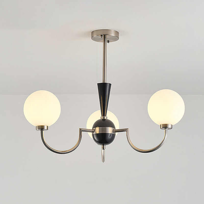 Alana Globe Chandelier - Modern Crystal Glass Ceiling Light Fixture for Dining Room, Living Room & Bedroom | Elegant Lighting Decor for Home & Office Spaces