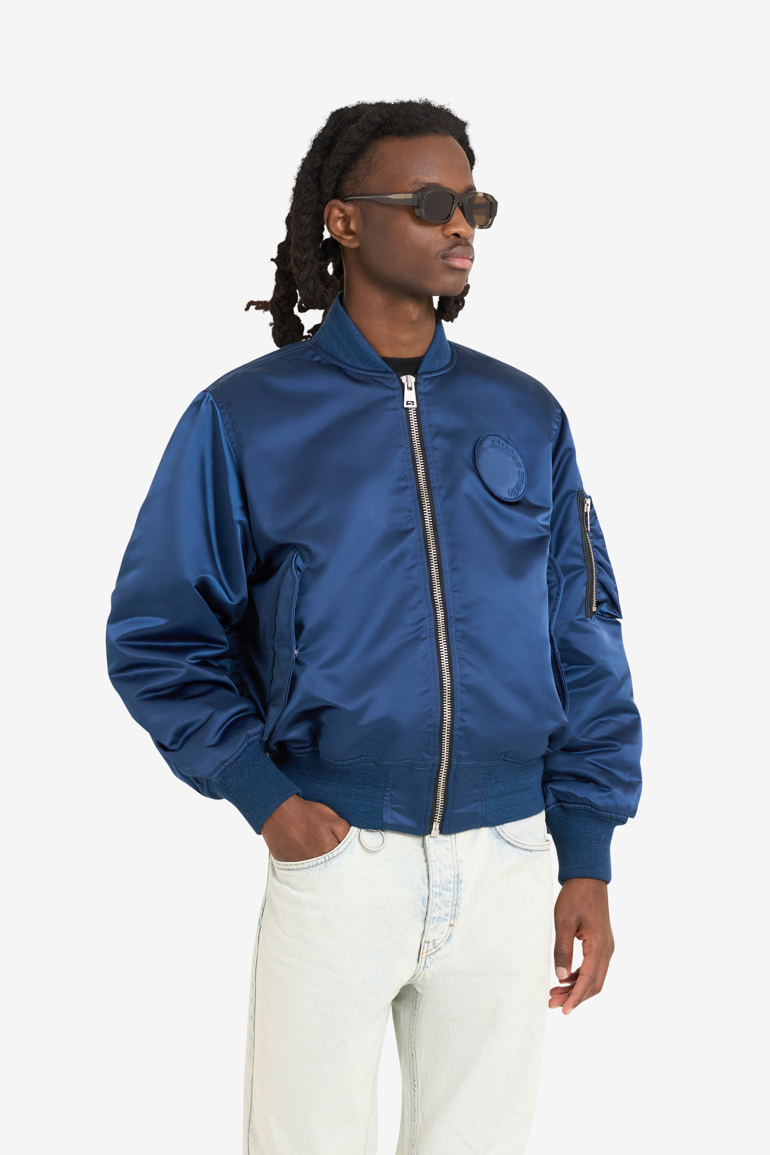 Men's Nylon Bomber Jacket - Lightweight Waterproof Windbreaker for Outdoor Activities, Travel & Casual Wear