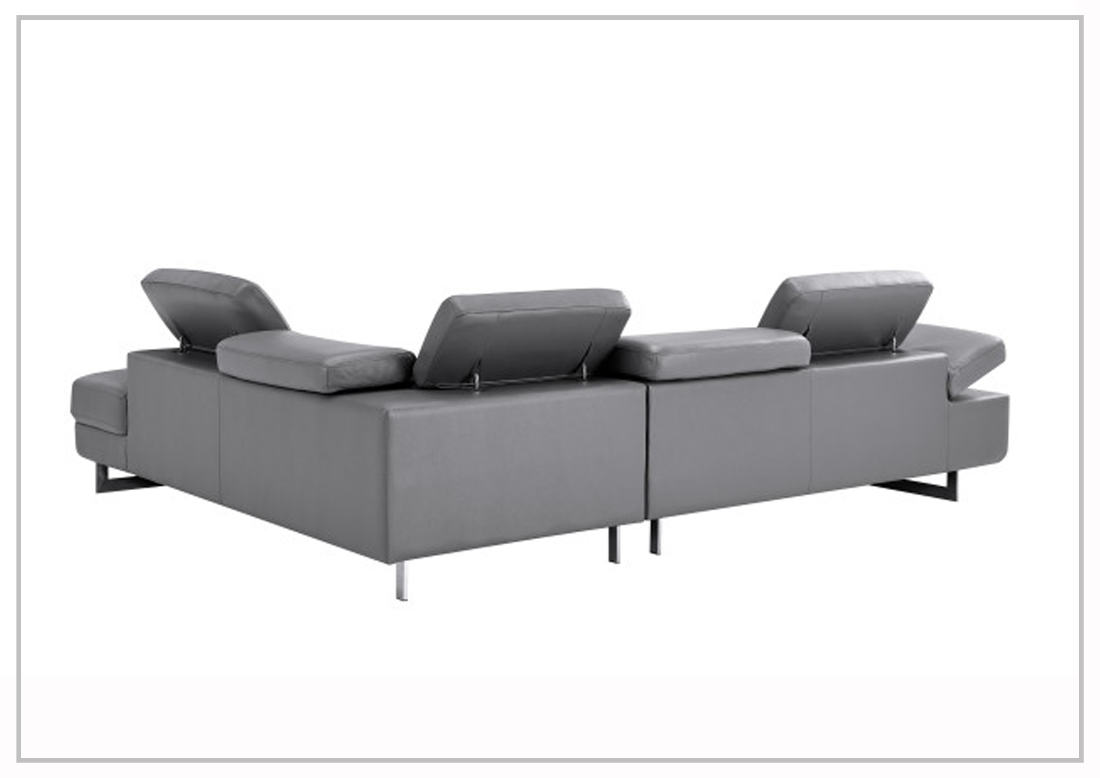 Gio Italia Cavour Mansion L-Shaped Italian Leather Sectional Sofa - Luxurious Modern Living Room Furniture for Home Theater & Family Gatherings