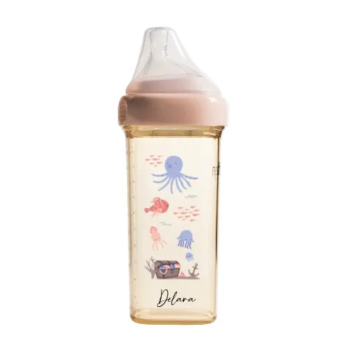 Hegen Baby Bottle Set - Customizable & Reusable Feeding Bottles for Newborns & Infants | BPA-Free, Leak-Proof Design | Perfect for Breastfeeding, Formula, and On-the-Go Use