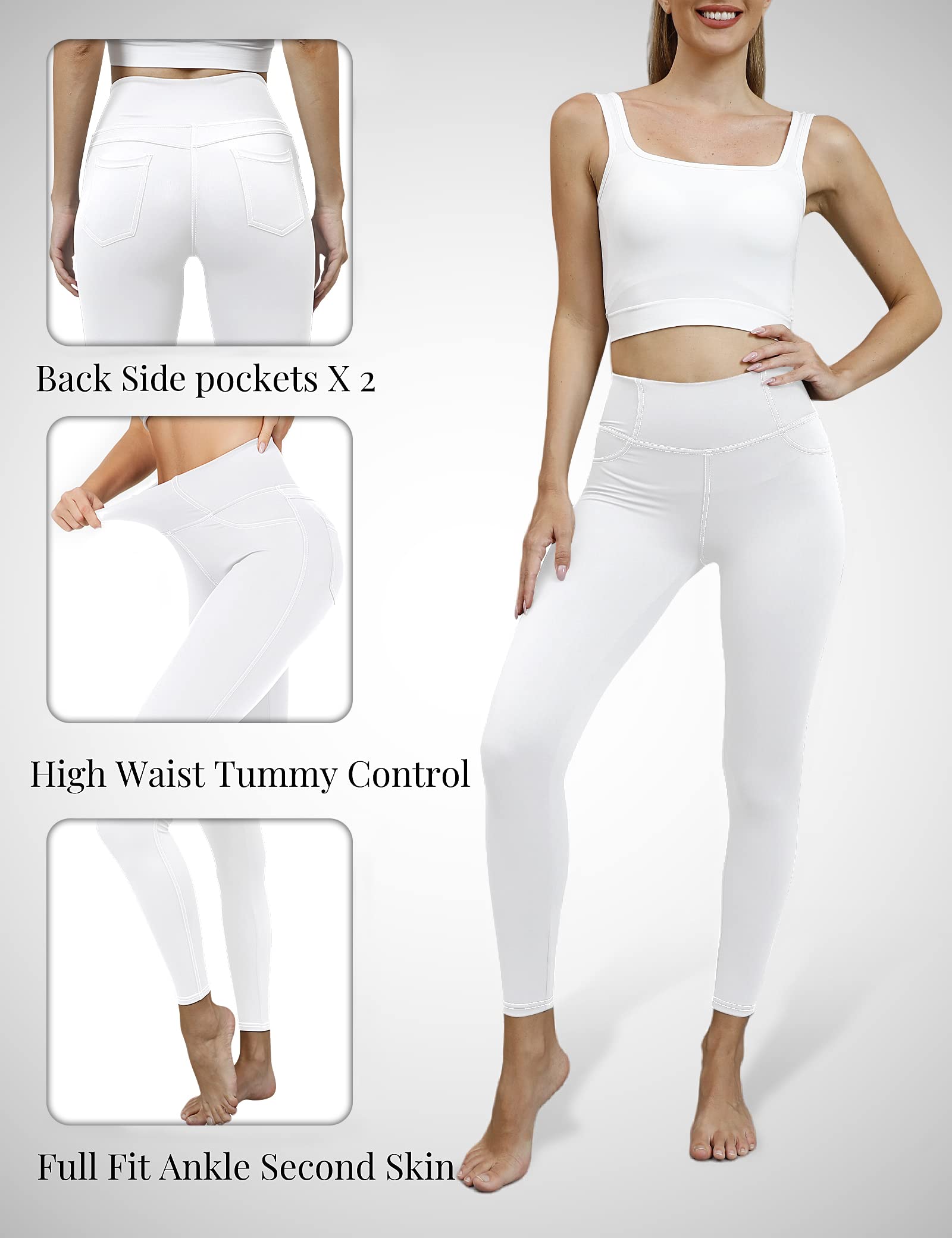 VOOVEEYA Women's High Waist Jeggings with Pockets - Tummy Control Stretchy Denim Leggings for Plus Size - Perfect for Yoga, Workout & Casual Wear