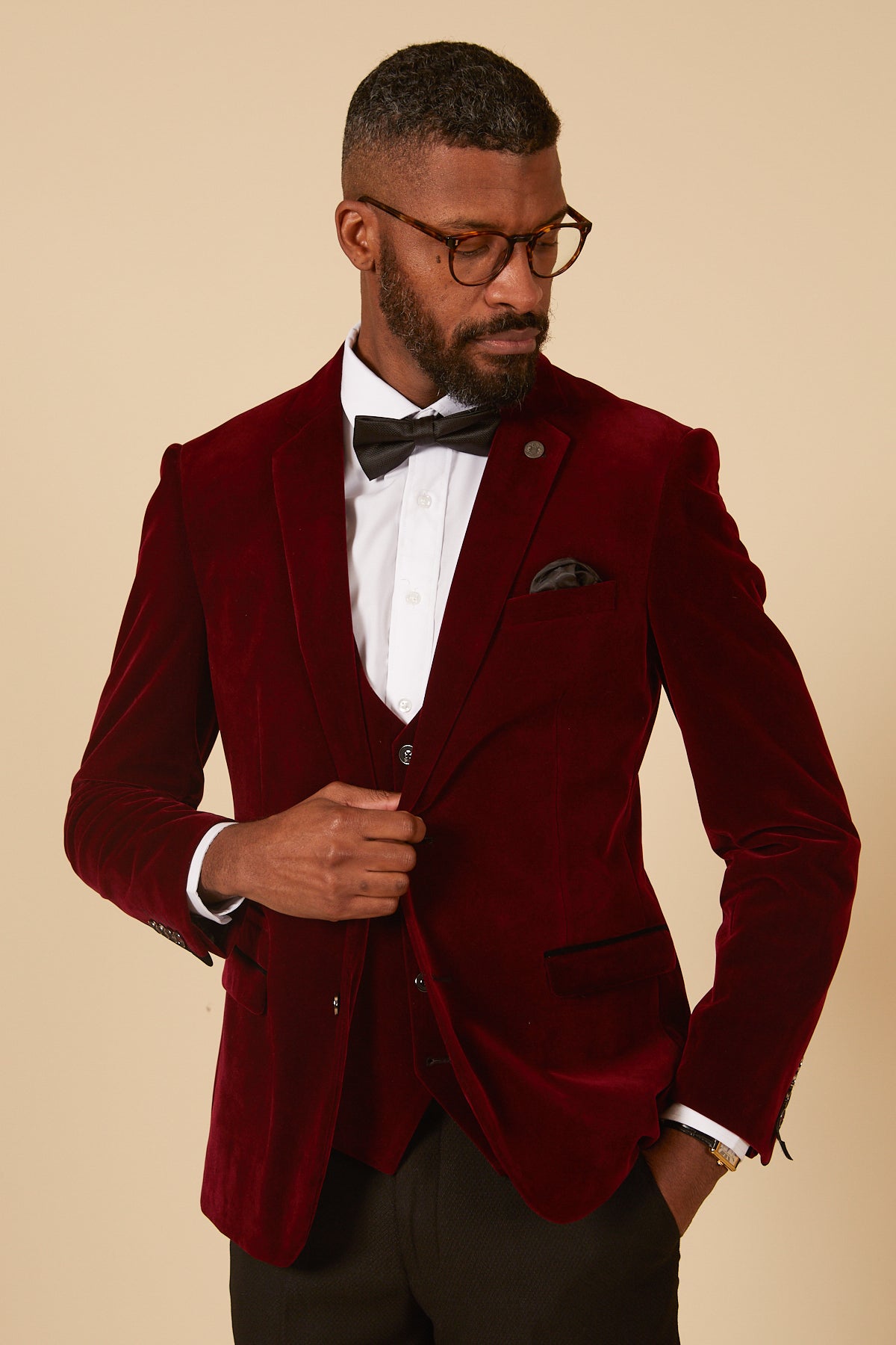 HUDSON Women's Velvet Blazer for Wine Tasting & Evening Events - Elegant Formal Jacket for Parties, Weddings & Business Meetings