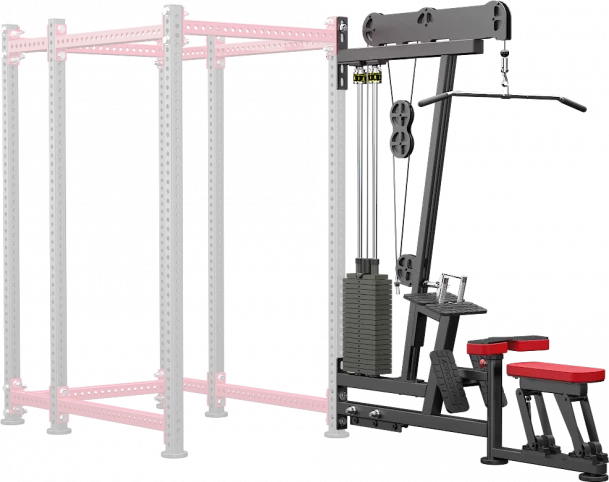 ATLANTIS Heavy Duty Lat Pulldown and Low Row Machine for Home Gym - Strength Training Equipment for Back & Arm Workouts