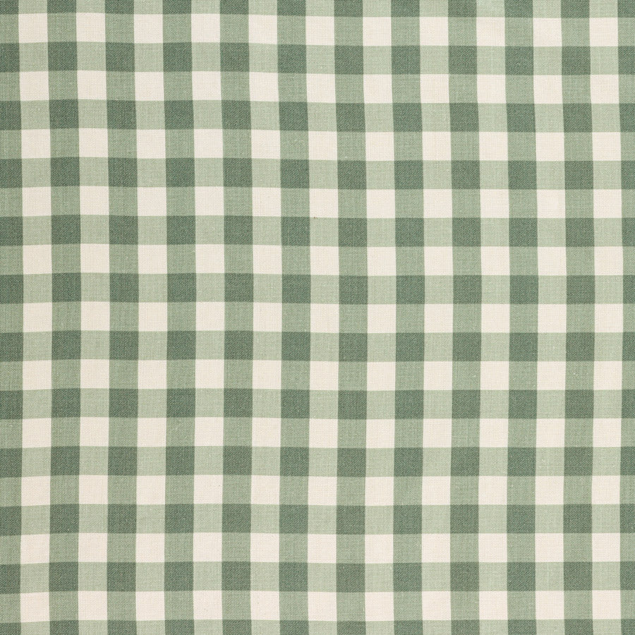 Vintage Check Linen Fabric - Forest Green Color - Perfect for DIY Crafts, Home Decor, and Sewing Projects