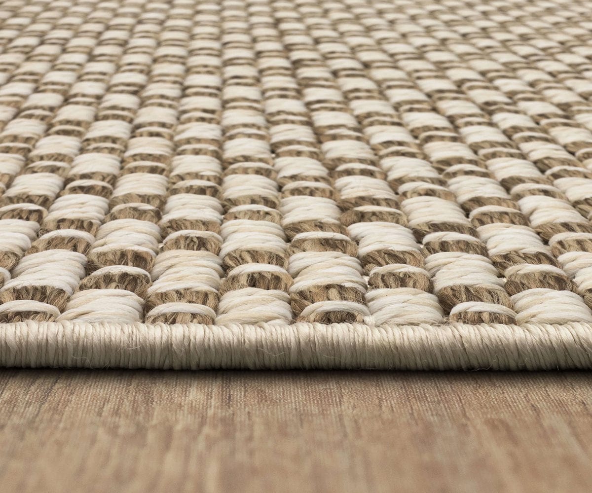 Karastan Lanai Outdoor Rug - Natural Color, All-Weather Resistant, Perfect for Patio, Deck, and Poolside Use