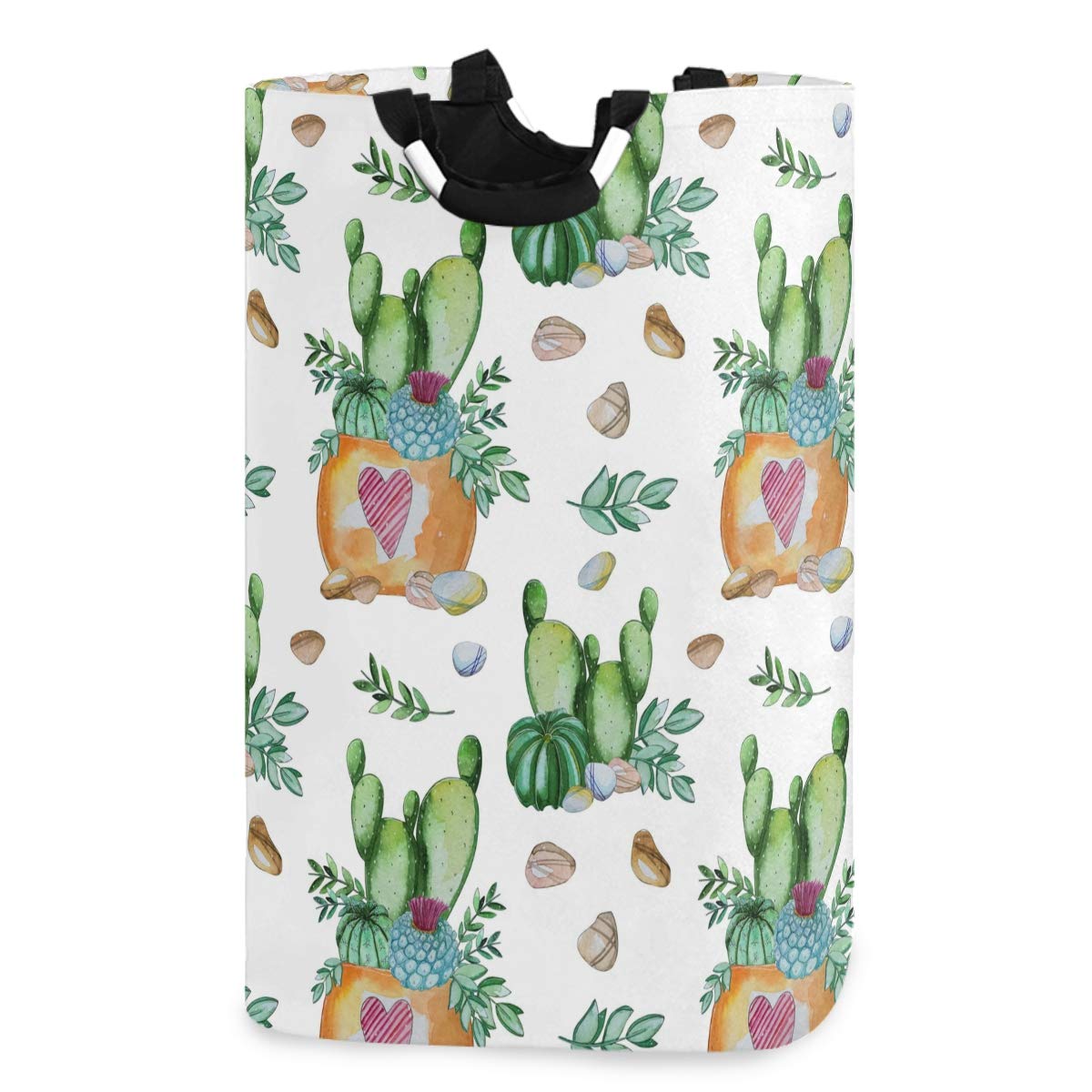 Cute Cactus Dog Laundry Hamper - Large Waterproof Storage Basket with Handles for Easy Carry, Perfect for Family, Dorm, Laundry Room & Bedroom Organization
