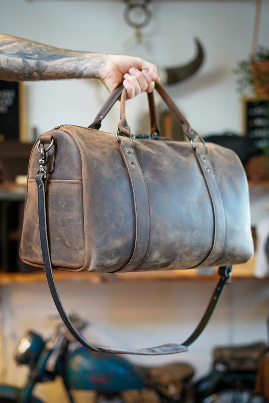 Premium Overnight Duffle Bag in Gaucho Brown - Perfect for Travel, Gym & Weekend Getaways | Durable & Stylish Carry-On Luggage