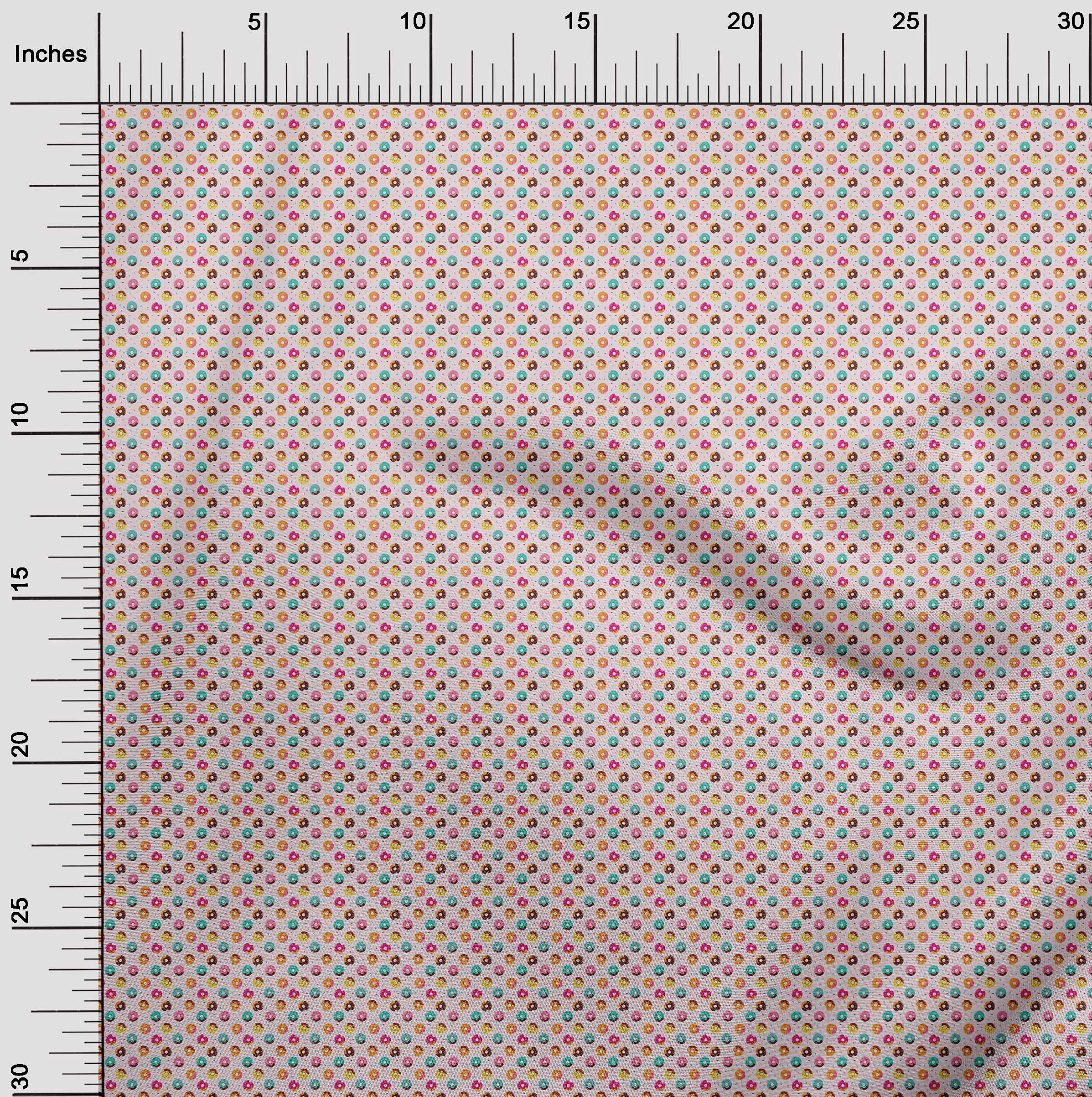 oneOone Cotton Silk Blush Pink Fabric - 42 Inch Wide Printed Sewing Material by The Yard for DIY Clothing, Dresses, Quilting & Home Decor Projects