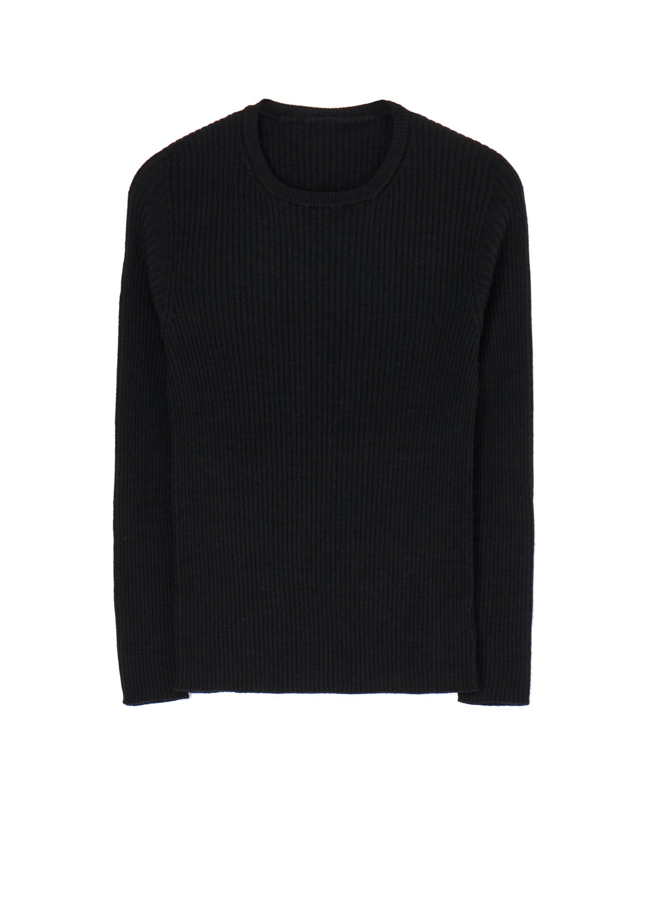 12G 3X3 Ribbed Round Neck Long Sleeve Pullover Sweater - Soft & Comfortable Women's Knit Top for Casual Wear, Office & Fall Layering