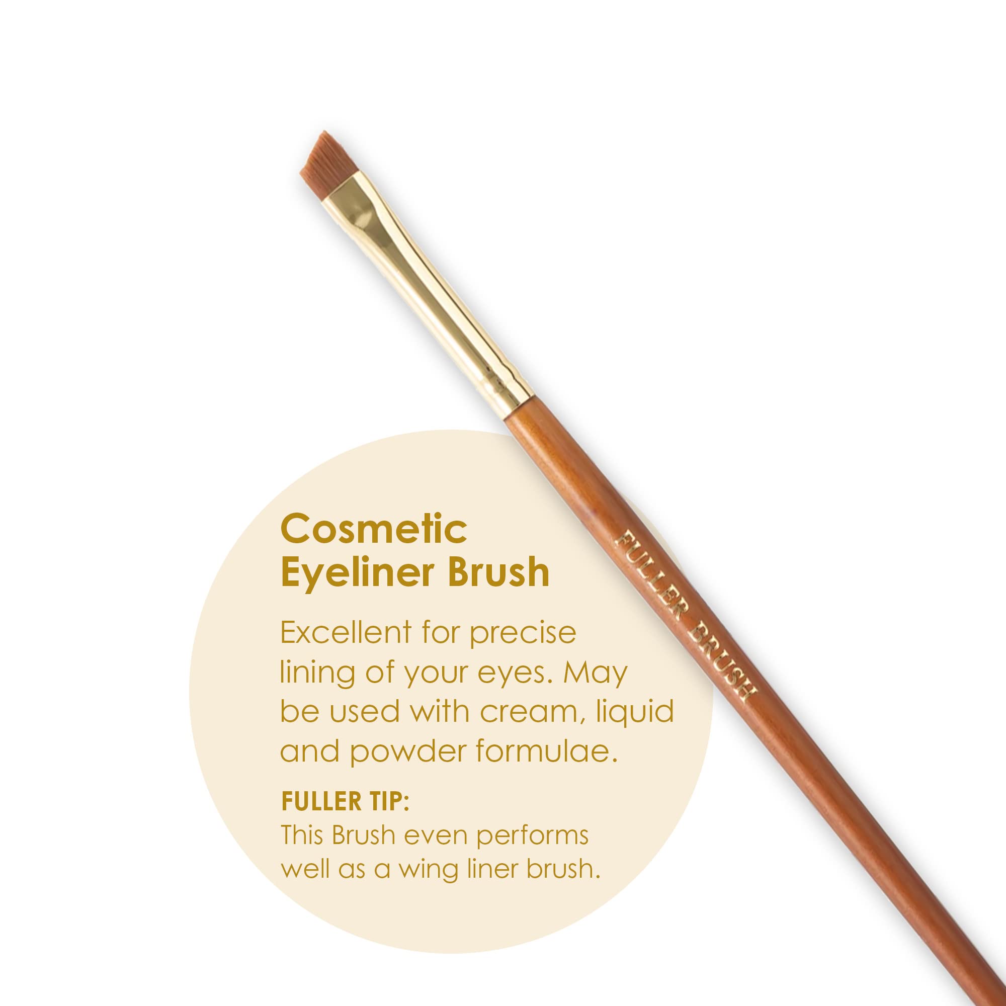 Fuller Brush Eyeliner Brush - Professional Makeup Brush for Precise Eyeliner Application - Perfect for Liquid, Gel & Powder Eyeliners - Ideal for Everyday Makeup & Professional Use