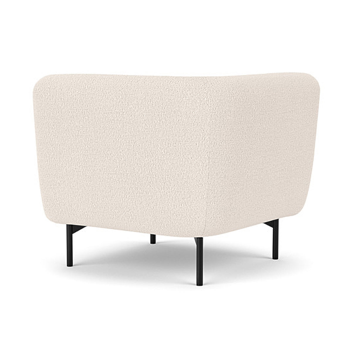 Alfred Boucle Right 1 Seater Modular Sofa - Modern Accent Chair for Living Room, Bedroom & Office - Compact Single Seater Couch with Removable Cushions