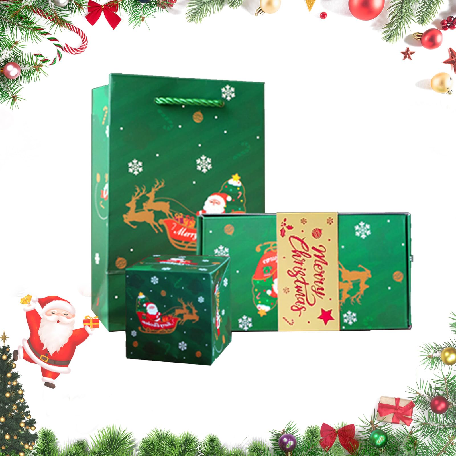 TERFISE Money Surprise Gift Box - Exploding Pop Up Christmas Present Box for Cash, Foldable Money Holder (Green, 10 Pack) - Perfect for Birthdays, Graduations & Holiday Gifting