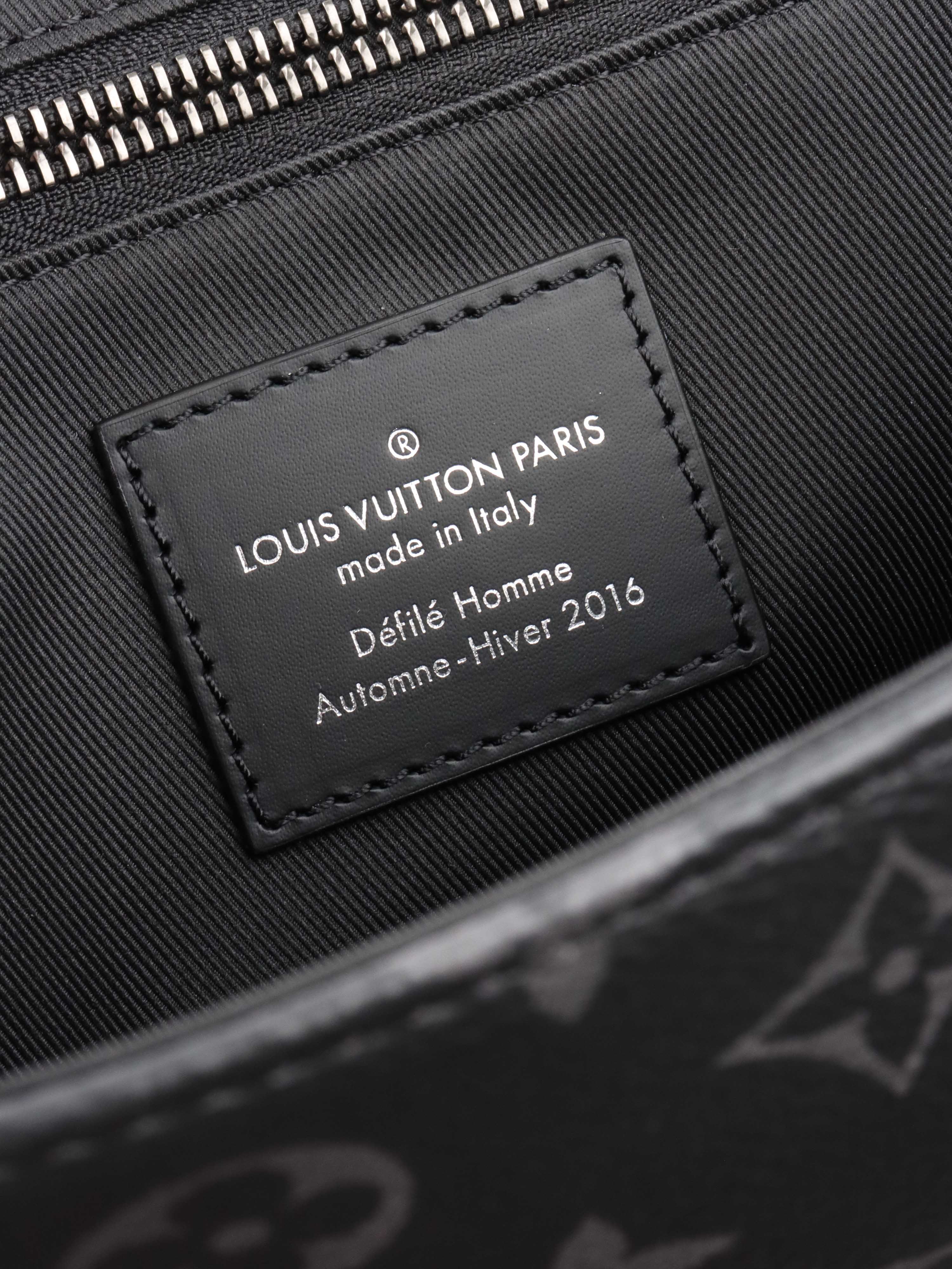 Louis Vuitton Monogram Eclipse Canvas Messenger Bag PM Voyager - Stylish Crossbody Bag for Men, Durable Designer Shoulder Bag for Work, Travel & Everyday Use