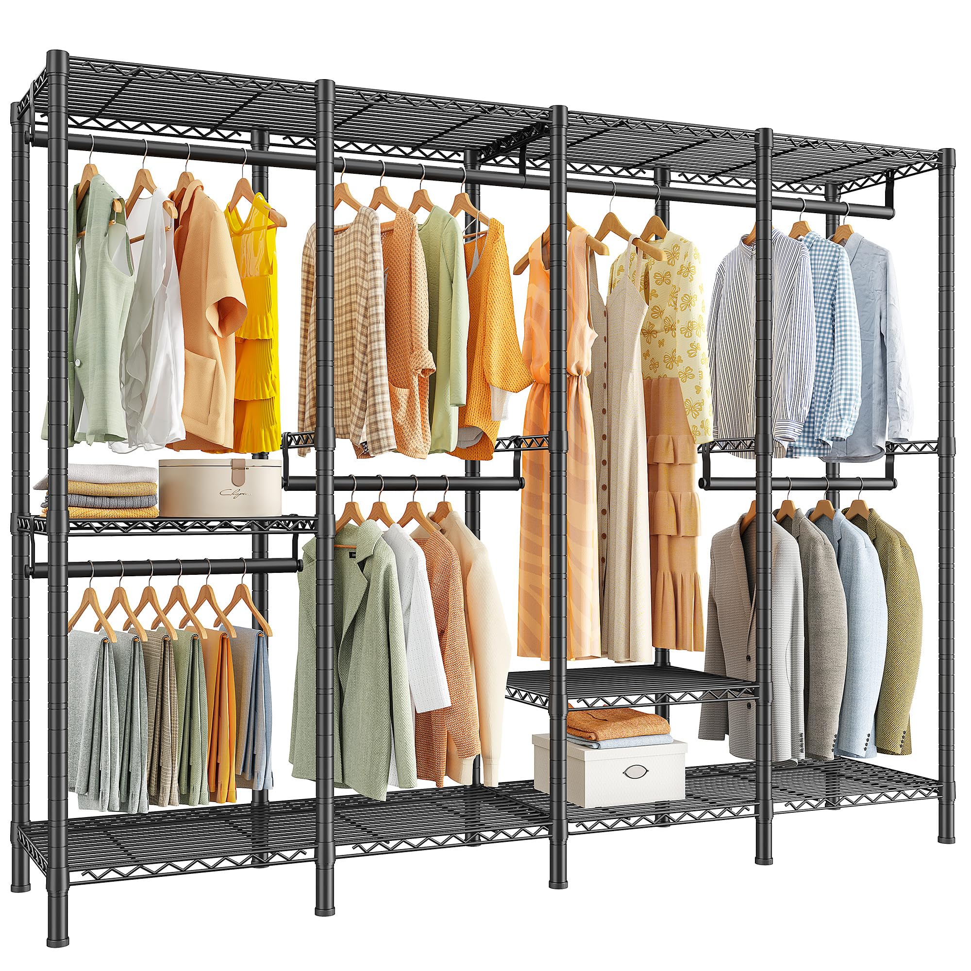 Raybee Heavy Duty Clothes Rack with Shelves - 76