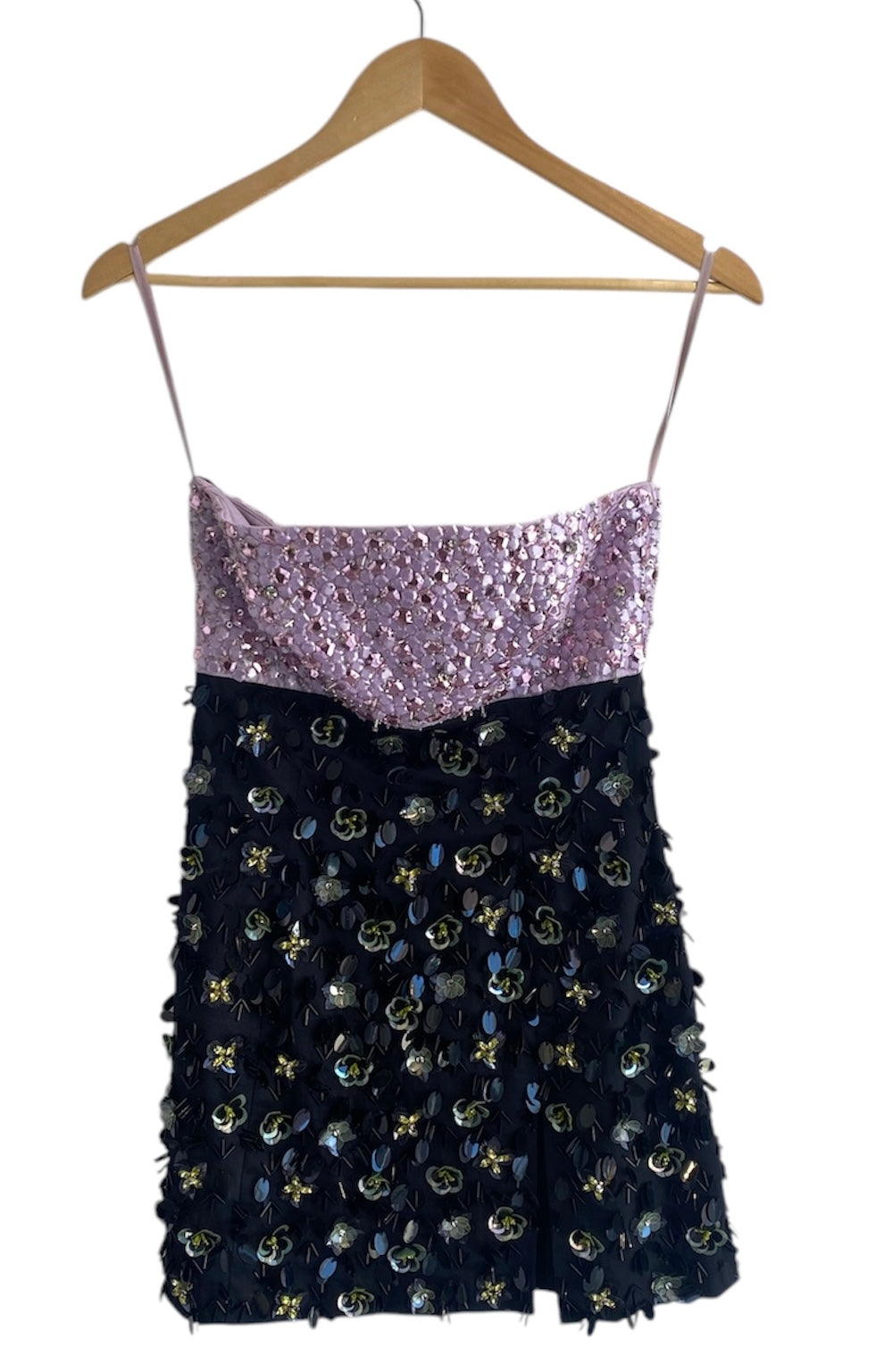 Des Phemmes Floral Sequin Mini Dress - Elegant Party Dress for Women, Perfect for Cocktail Parties, Date Nights & Special Occasions