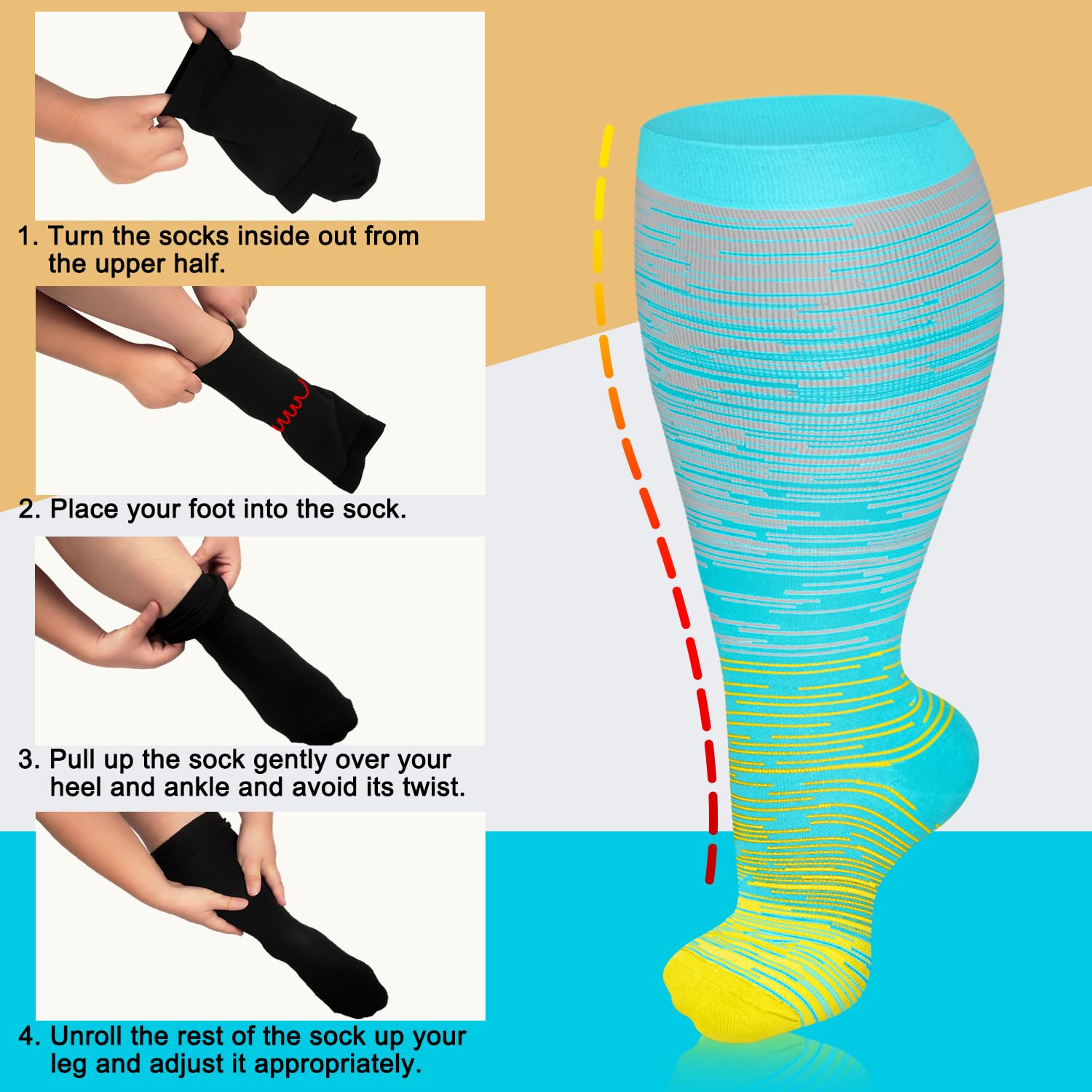 **Best Plus Size Compression Socks for Women & Men – Wide Calf 15-20 mmHg for Circulation Support & Recovery – Ideal for Travel, Work & Post-Workout Relief**