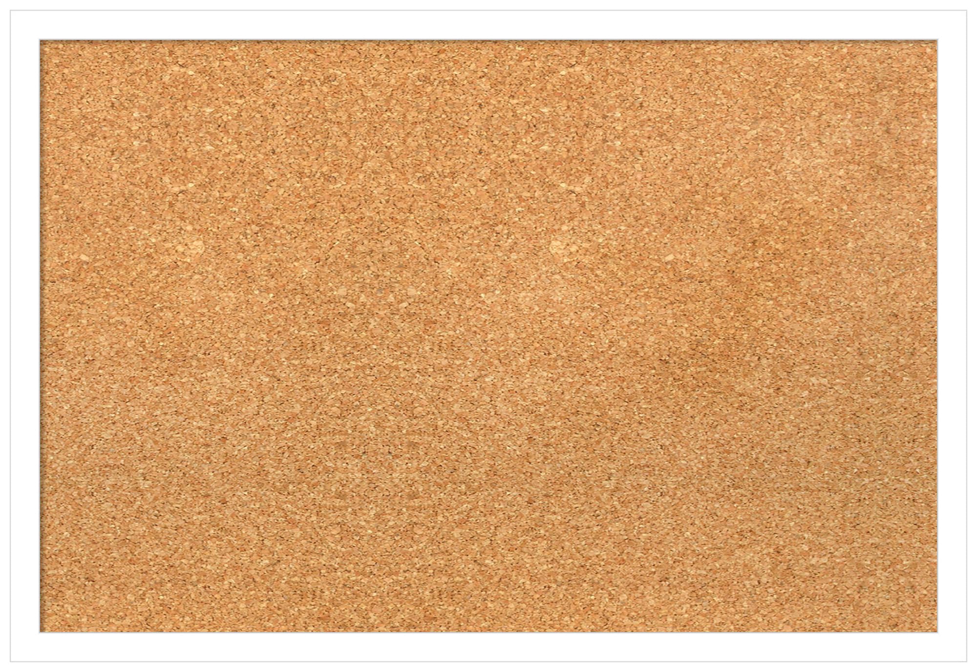 Amanti Art 17x25 Natural Cork Board with White Wood Frame - Vision Board, Office Decor & Home Organization Pinboard for Notes, Photos & Inspirational Display | Perfect for Home, Office & Dorm Rooms