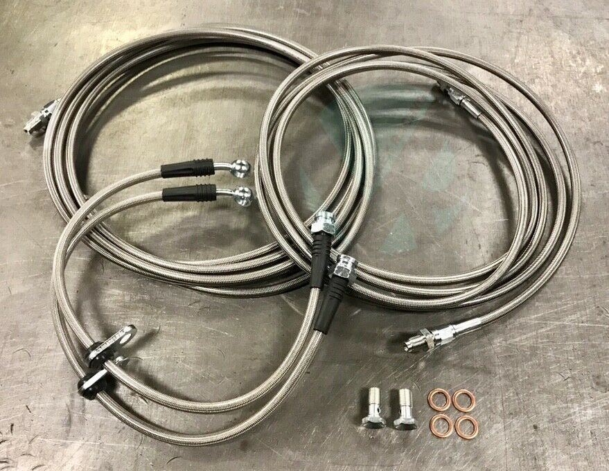 1994-1997 Honda Accord Stainless Steel Rear Brake Line Kit - Complete Replacement Set for Improved Braking Performance | Perfect for DIY Car Repairs & Auto Maintenance