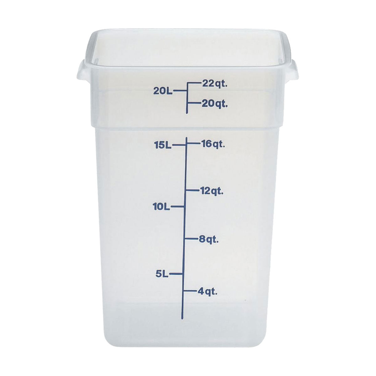 Cambro 22SFSPP190 CamSquare 22 Quart Translucent Food Storage Container - Ideal for Commercial Kitchens, Restaurants, and Bulk Food Storage