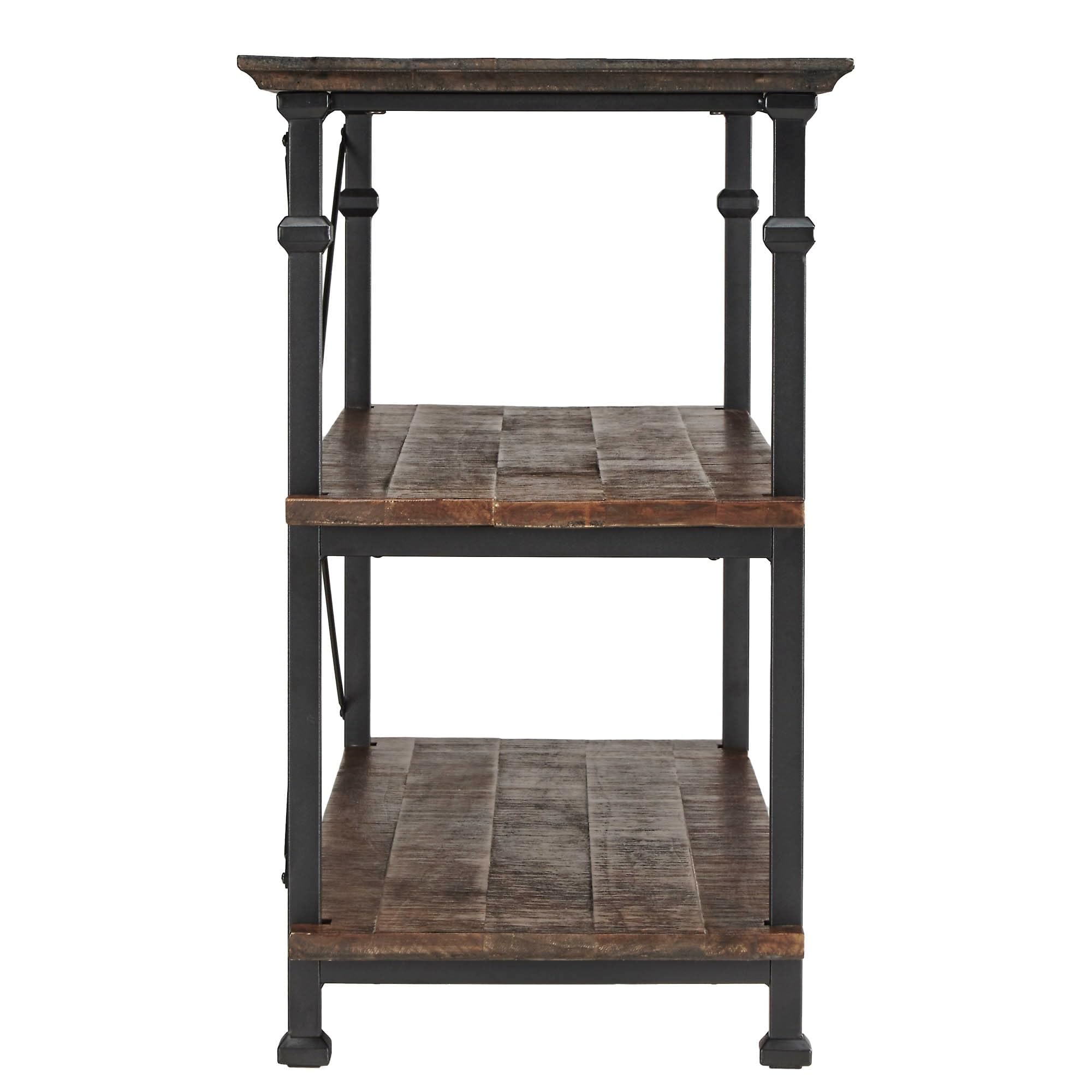 Vintage Industrial TV Stand by Inspire Q Myra - Classic Bistre Brown Modern Entertainment Center for Living Room, Home Theater & Contemporary Decor