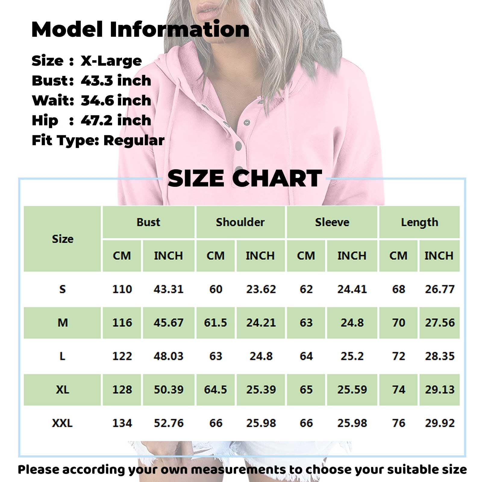 Women's Essential Hoodie USA - Button-Up Collar V-Neck Drawstring Sweatshirt, Pullover Casual Long Sleeve Top for Everyday Comfort and Style