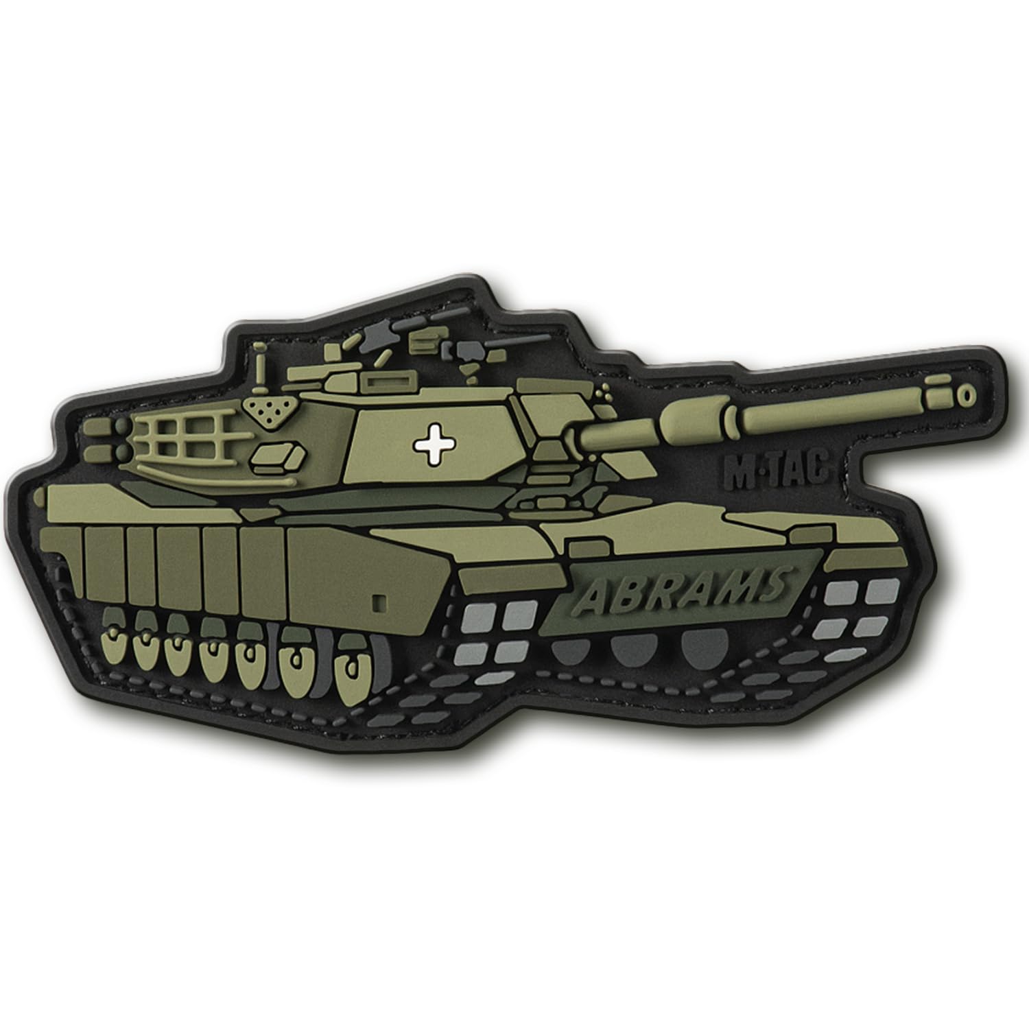 Tactical PVC Morale Patches for Vest, Backpack & Hat | M-Tac Military Hook & Loop Fastener Patch with American Symbols (Abrams Olive) - Perfect for Tactical Gear, Outdoor Adventures & Military Enthusiasts