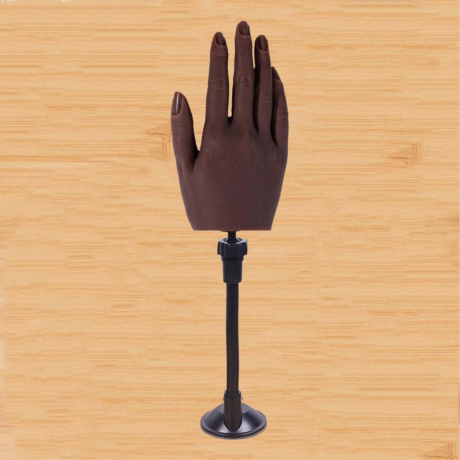 Barenx Realistic Practice Hand for Nail Training - Flexible Bendable Mannequin Hand with Visible Texture (Style 6) - Perfect for Nail Art Practice, Cosmetology Students & Salon Professionals