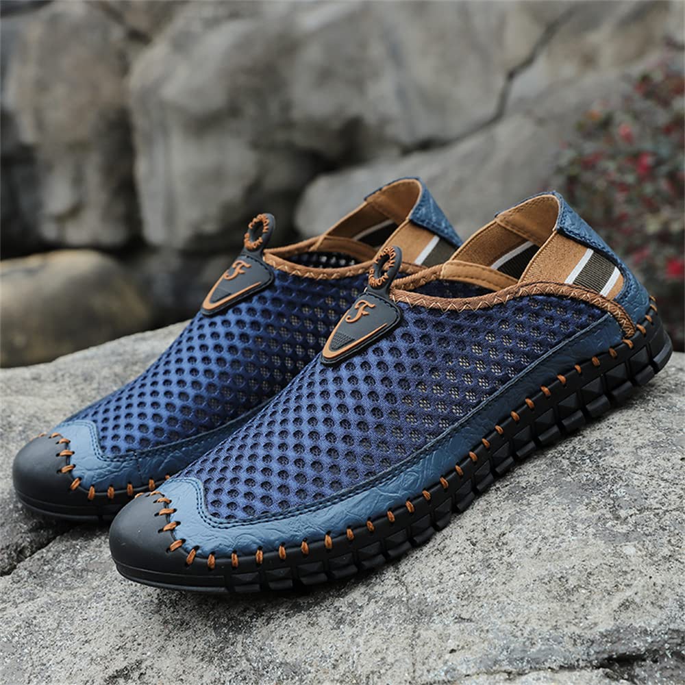 **Men's Water Shoes - Quick-Dry Mesh Slip-On Loafers for Walking, Beach, Pool & Outdoor Activities**