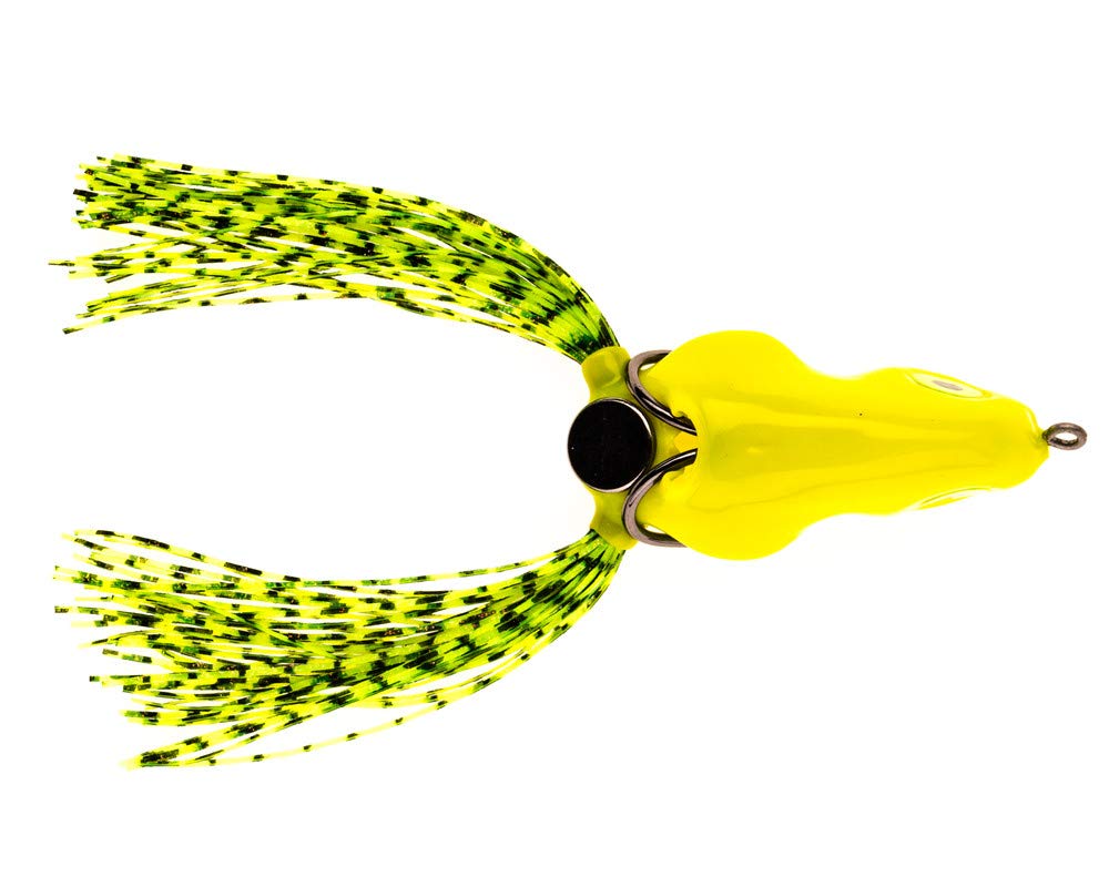 Scumdog Topwater Bass Fishing Hollow Body Frog Lure with Weedless Hooks - Perfect for Weed-Infested Lakes & Heavy Cover Bass Fishing