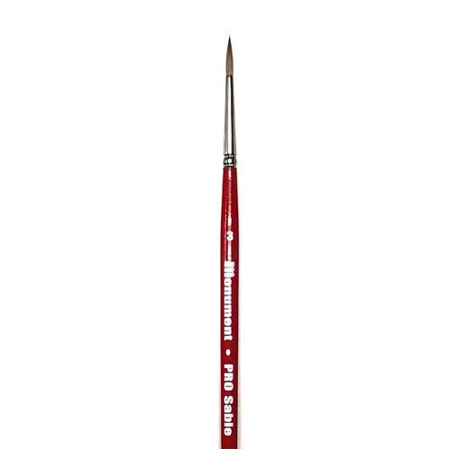 Monument Pro Sable Brush - Premium Natural Hair Artist Paintbrush for Oil & Acrylic Painting - Perfect for Canvas, Watercolor & Fine Art Details