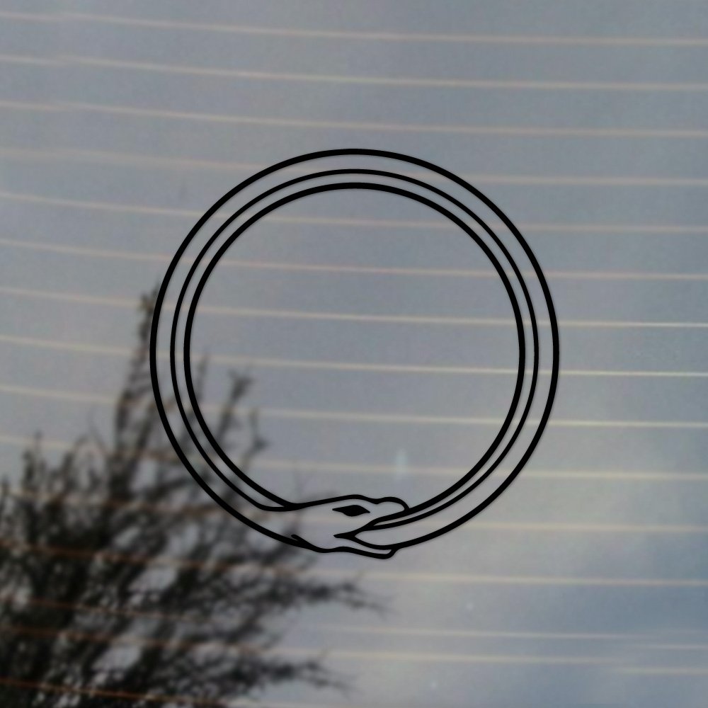 Ouroboros Vinyl Decal for Cosplay & Fan Gear - Black Sticker for Laptops, Cars & DIY Projects | Anime & Gaming Accessories