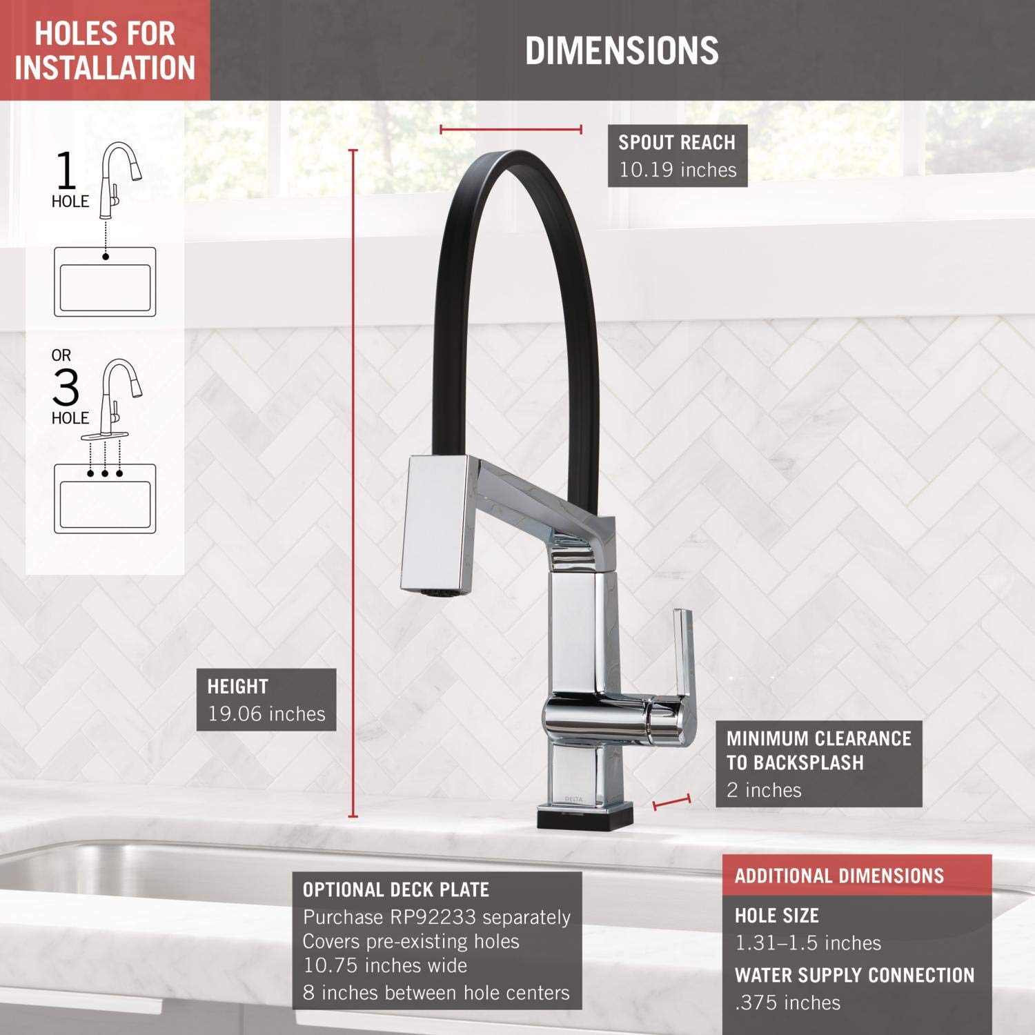 Delta 9693-DST Chrome Pull-Down Kitchen Faucet with Magnetic Docking Spray Head - High-Arc Single Handle Stainless Steel Sink Faucet for Modern Kitchens | Perfect for Washing Dishes, Filling Pots & Cleaning Countertops