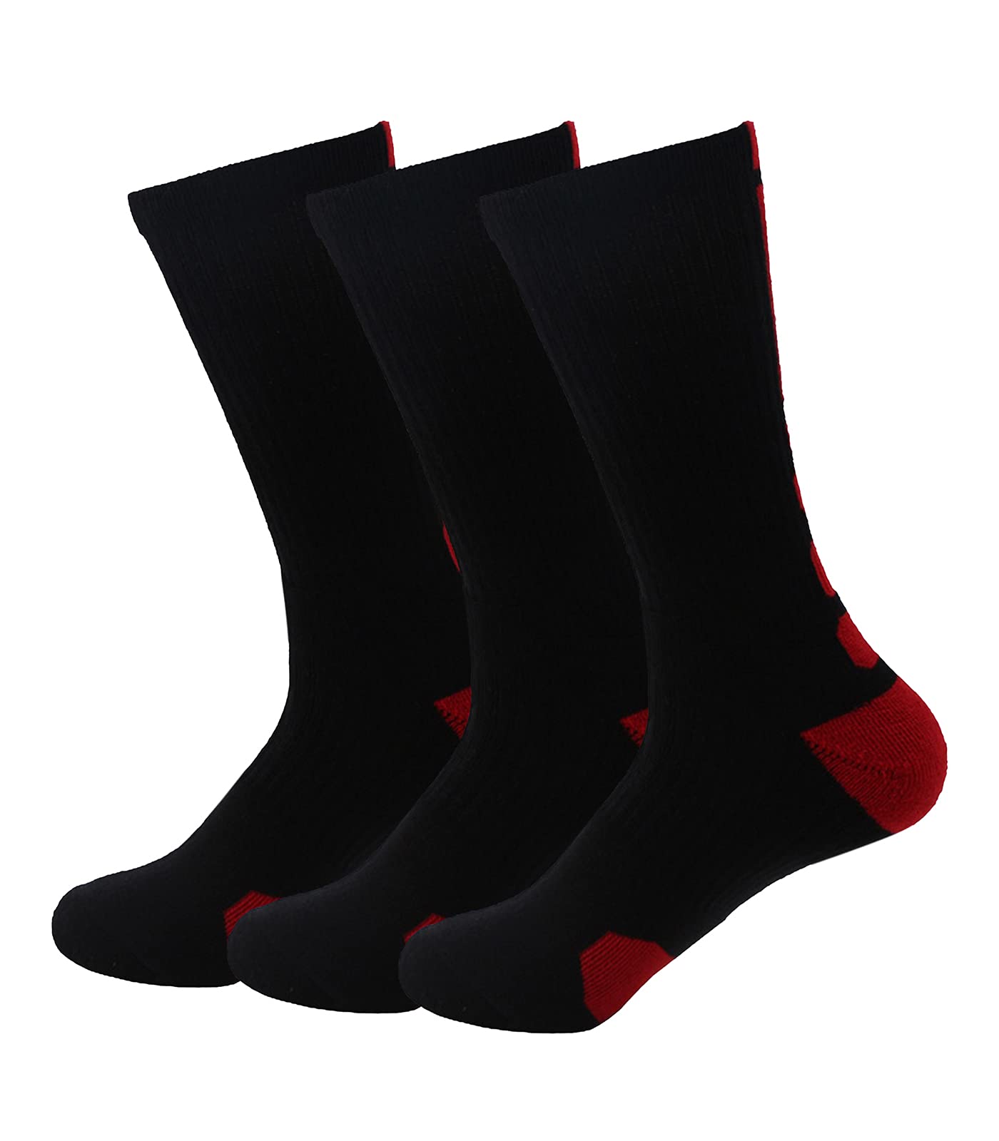 Men's Basketball Socks - Elite Athletic Crew Compression Socks with Cushioning for Sports & Workout Performance