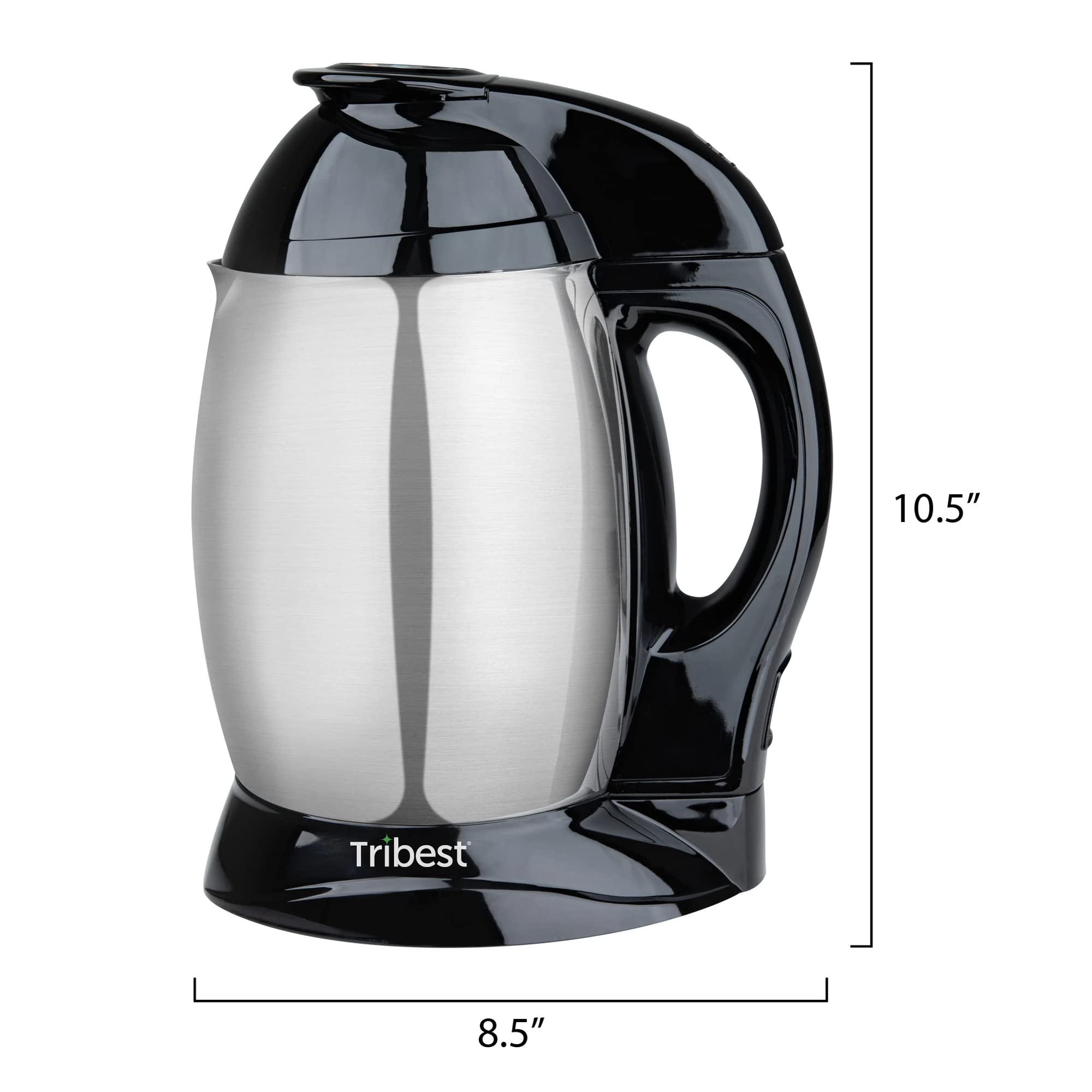 Tribest SB-130 Soyabella Automatic Soy Milk & Nut Milk Maker - Stainless Steel Large Capacity (Silver) - Perfect for Vegan, Dairy-Free & Healthy Homemade Milk Alternatives