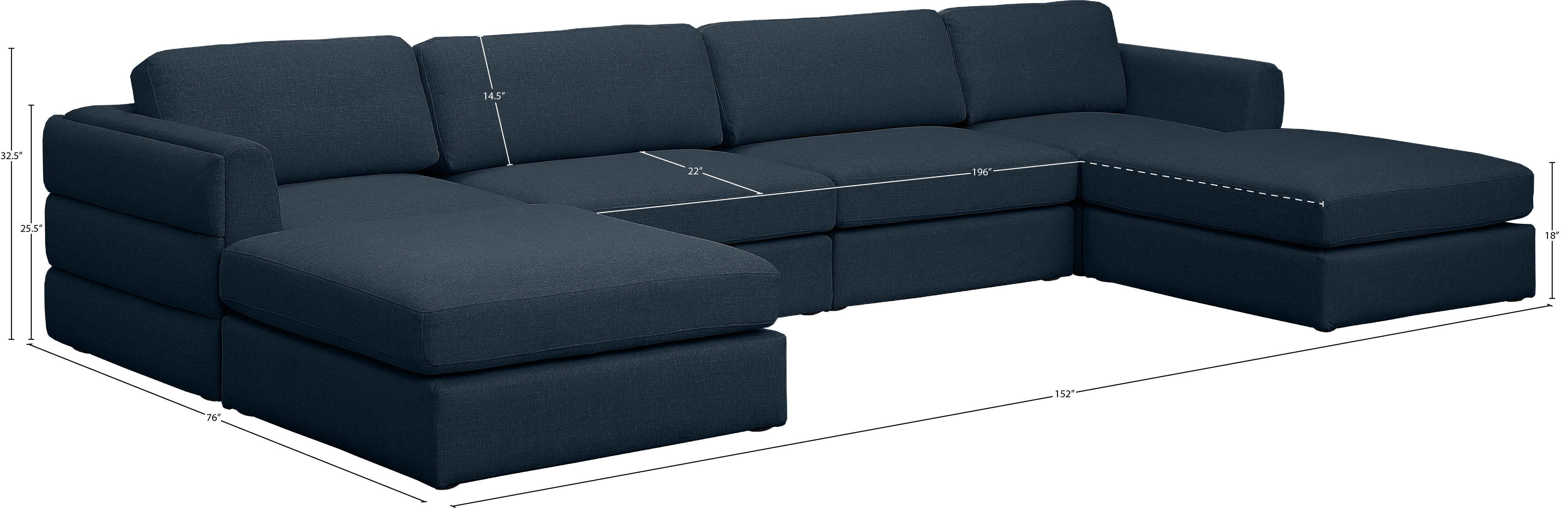 Beckham Durable Linen Textured Fabric Modular Sectional Sofa - Modern Living Room Furniture for Small Spaces & Apartments - Perfect for Family Gatherings, Movie Nights and Relaxing