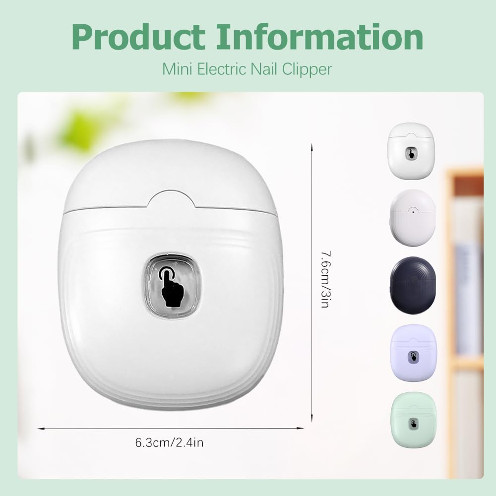 2025 Rechargeable Electric Nail Clipper for Thick Toenails - Automatic Finger & Toe Nail Trimmer for Men, Women & Seniors - Perfect for Home, Travel & Elderly Care