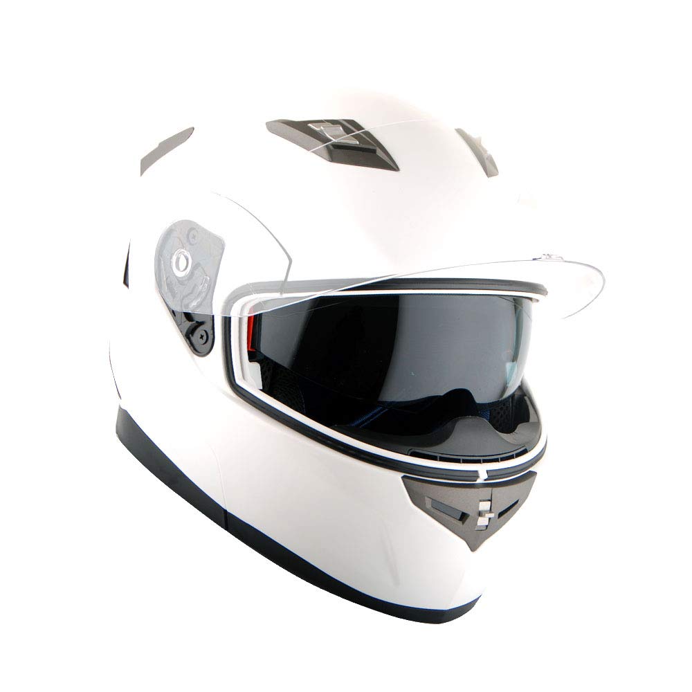 Martian Motorcycle Bluetooth Helmet - Modular Flip-Up Full Face Helmet with Dual Visor & Integrated Bluetooth Intercom Headset for Safe Riding & Hands-Free Communication on Road Trips
