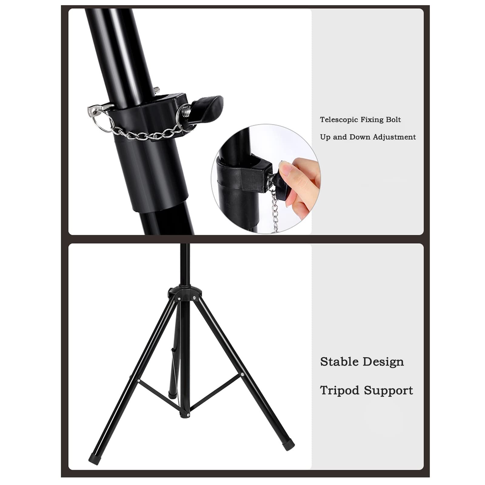 Universal Adjustable Projector Stand (1.2M) - Desktop & Floor Mount Bracket with Elevation Tray for Home Theater, Office Presentations & Outdoor Movie Nights