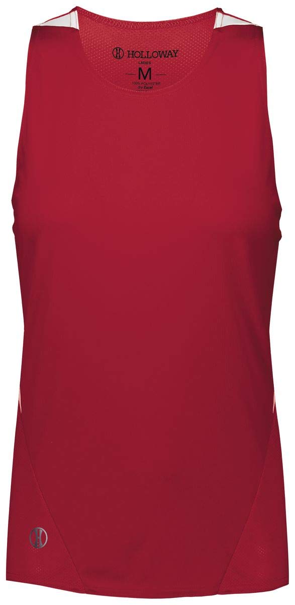 Holloway Sportswear Women's PR Max Track Jersey - XS Size, Scarlet/White - Perfect for Running, Training & Gym Workouts