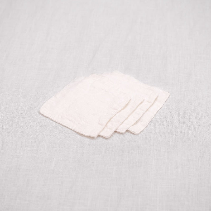 Eco-Friendly Repurposed Linen Coaster Set - Sustainable Home Decor for Coffee Tables, Bars & Dining Tables | Perfect for Protecting Surfaces from Stains & Water Rings