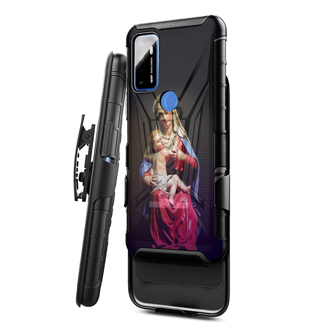 Military Shockproof Heavy Duty Phone Case Compatible with Cricket Dream 5G & AT&T Radiant Max 5G - Kickstand Belt Clip Holster Protective Cover (Black) | Perfect for Outdoor Activities, Work & Travel