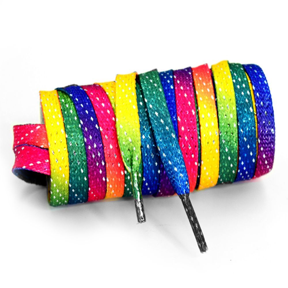 Vibrant Rainbow Shoelaces for Sneakers - Colorful & Durable Laces for Running Shoes, Casual Sneakers & Fashion Footwear - Perfect for Sports, Gym Workouts & Street Style