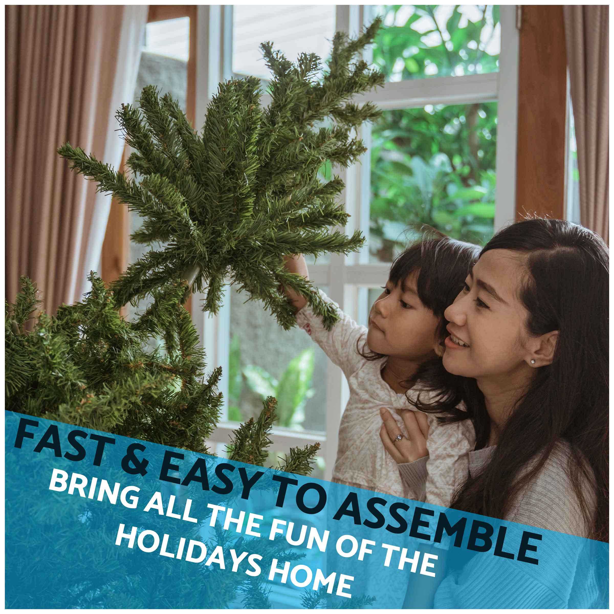6ft Artificial Hinged Christmas Tree with 1200+ PE Tips & PVC Interior - Premium 180cm Holiday Decor for Living Room, Office, and Party Decoration