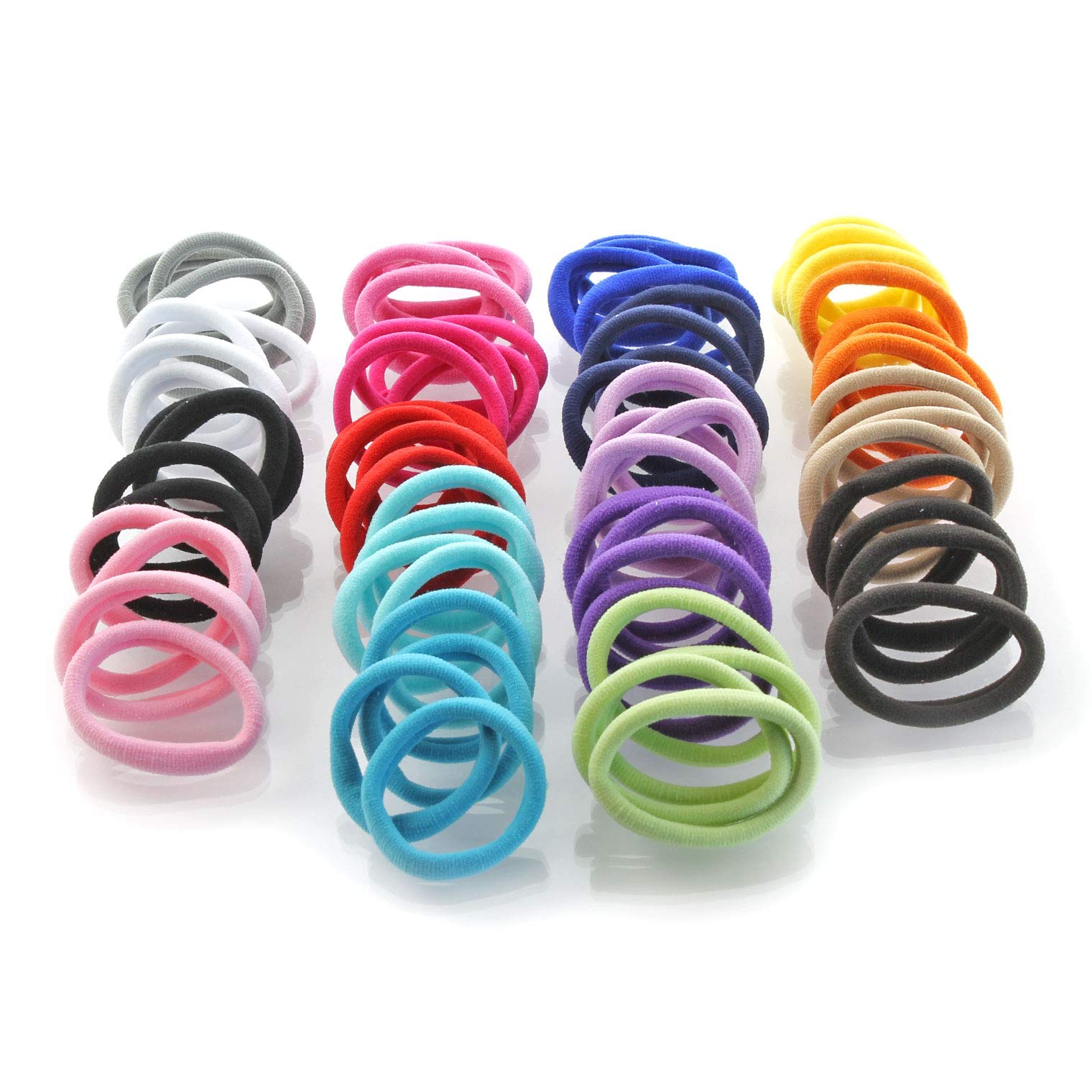 Premium Seamless Hair Bands for Girls - 1000pcs Silver Ponytail Holders | No-Slip, Gentle on Hair | Perfect for School, Sports, and Everyday Styling