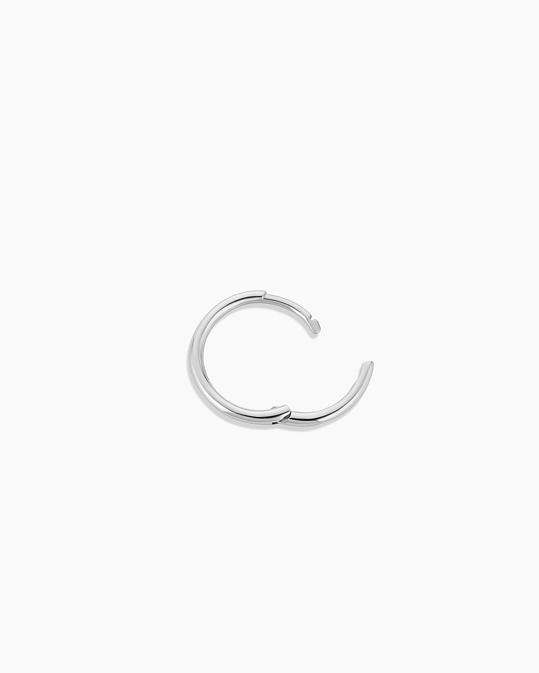 14K White Gold Classic Single Huggie Hoop Earrings - Minimalist & Dainty Everyday Jewelry for Women - Perfect for Work, Date Night & Casual Outings